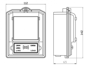 Medidor Eletronico de Energia Cronos 6001 Dimensões