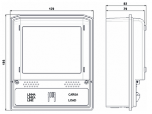 Medidor Eletronico Cronos 6003 Dimensões