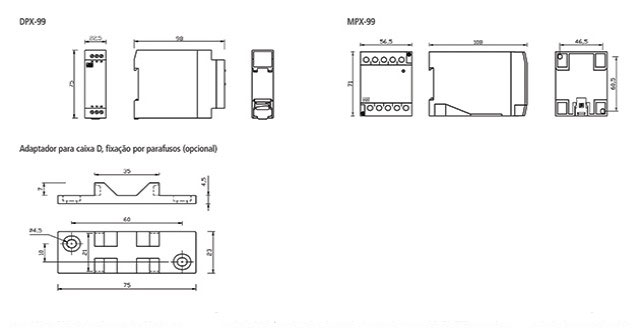 supervisor-de-tensao-monofasico-DPX-99-dimensoes