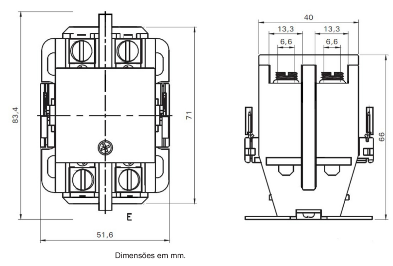 contator-bipolar-HX20-dimensoes