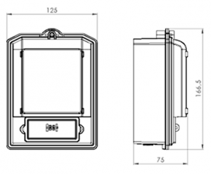 Medidor Eletrônico de Energia Elétrica Apolo Dimensões