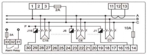Esquema de Ligação do Controlador Digital Automático de Fator de Potência