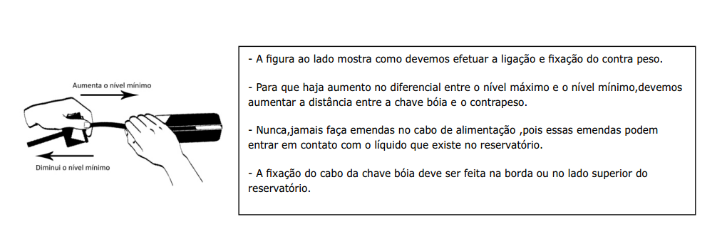 diagrama chave boia automática para controle de nível