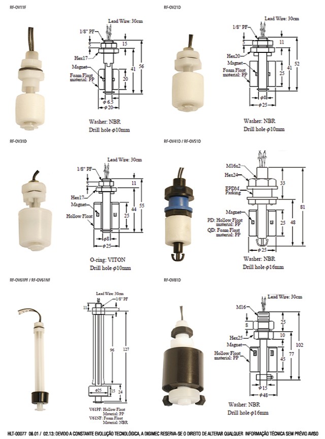 Mini-interruptores-de-nivel-mecanicos-a-boia-vertical-RF-OV11F-dimensoes