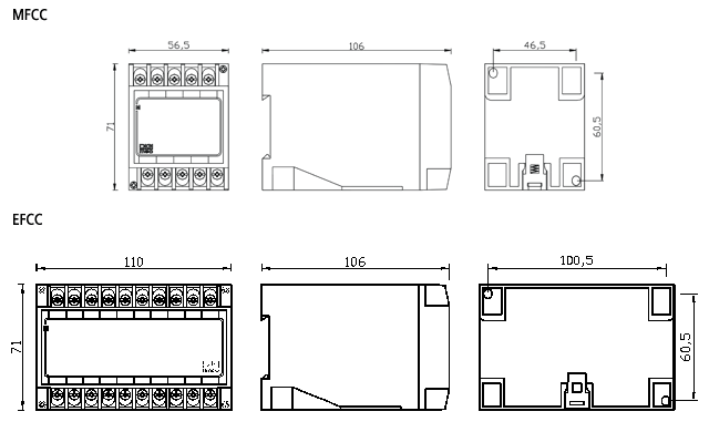 Fontes auxiliares Tipo MFCC-1 e EFCC-1 