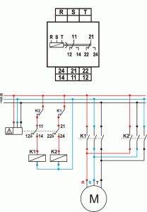 Relé de sequência de fase DPX-136 - Diagrama(s) de ligação