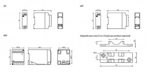 Relés de falta de fase Tipo: JPF-1 / DPF-1 / DPF-11 e MPF-1 - Dimensões