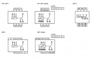 Relés de falta de fase Tipo: JPF-1 / DPF-1 / DPF-11 e MPF-1 - Diagrama(s) de ligação
