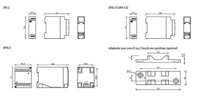 reles-de-nivel-eletronicos-microprocessados-JPX-2-dimensoes