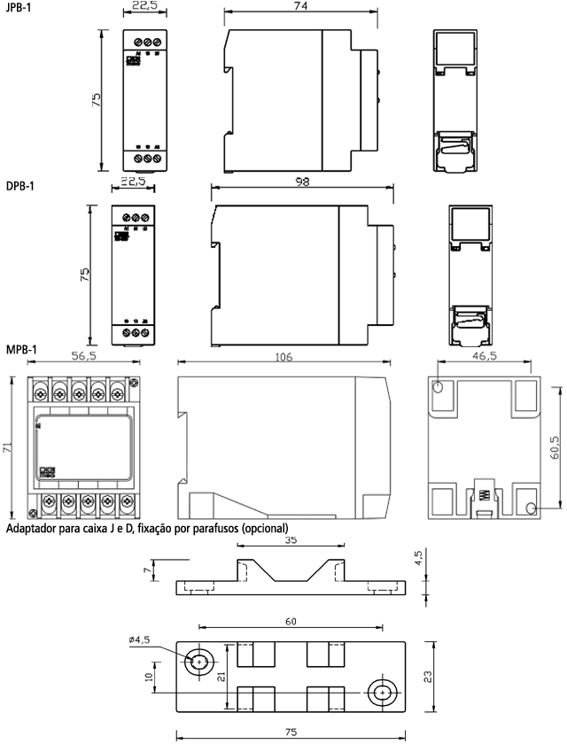 reles-de-protecso-bimanual-JPB-1-dimensoes