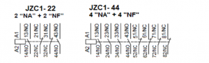 Esquema de Ligação: Contatores Auxiliares JZC1