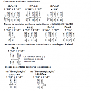 Esquema de Ligação: Contator Auxiliar JZC4