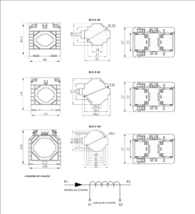 Diagrama Transformador de corrente TC ou TI